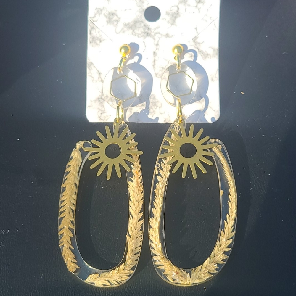 Dried Plants Acrylic Earrings